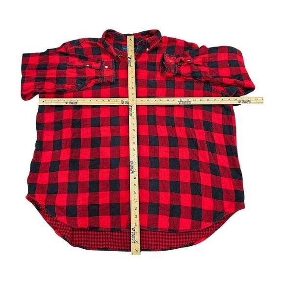 Ralph Lauren Long Sleeve Button Down Checked Double Faced Flannel Shirt Mens 3XB - Picture 4 of 7